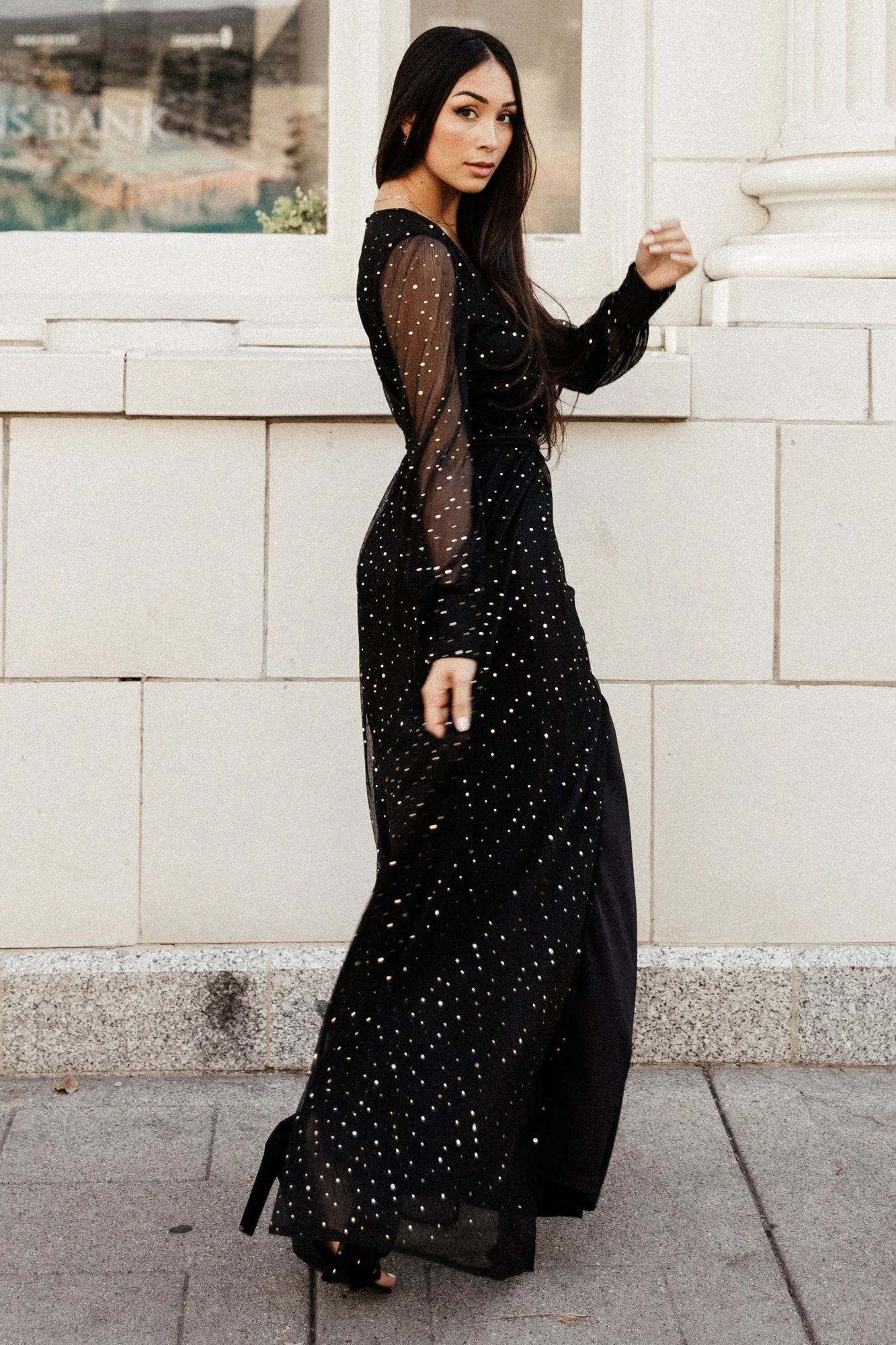 Abigail Sparkle Gown | Black - Image 5