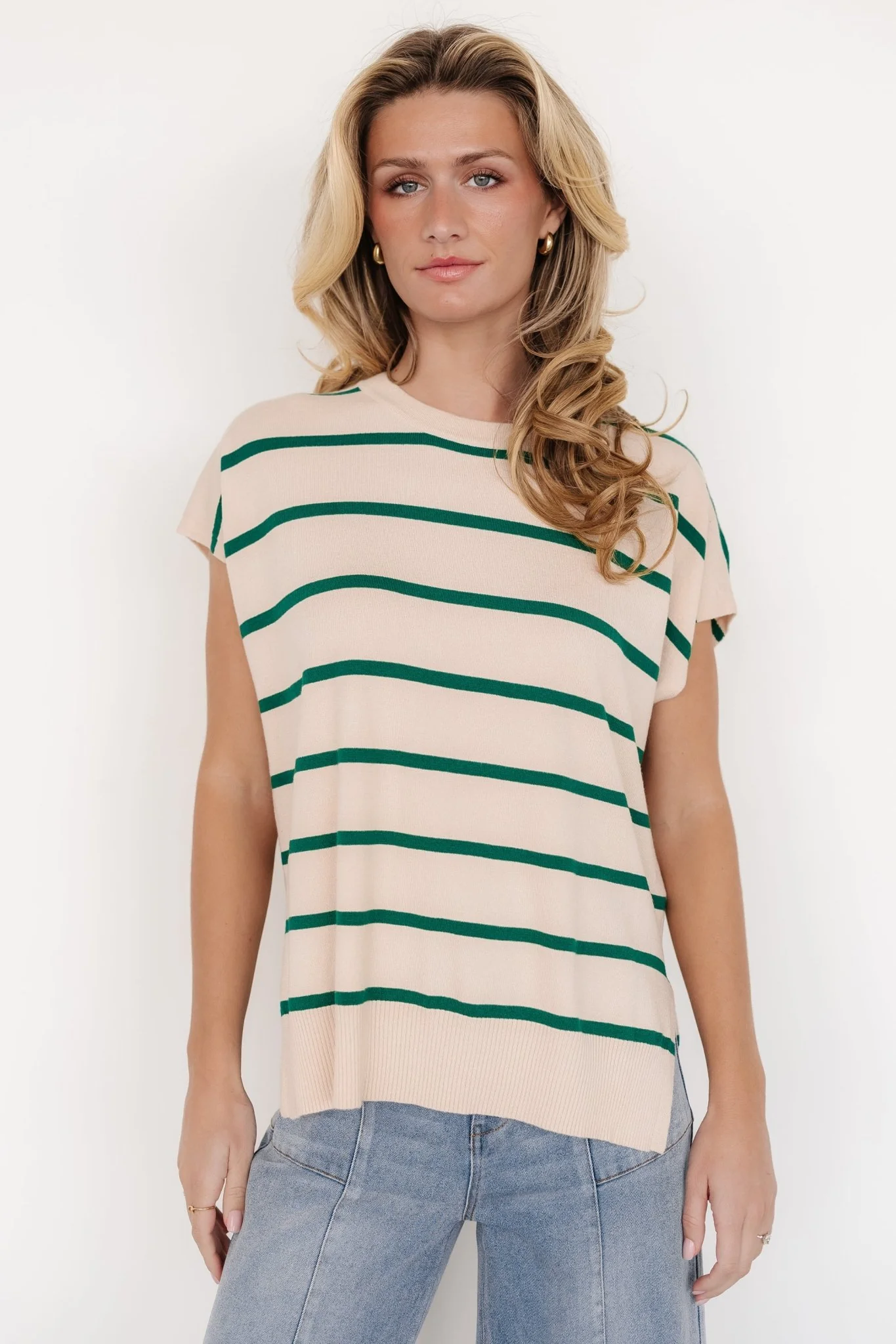 Ada Dolman Top | Natural + Green - Image 5