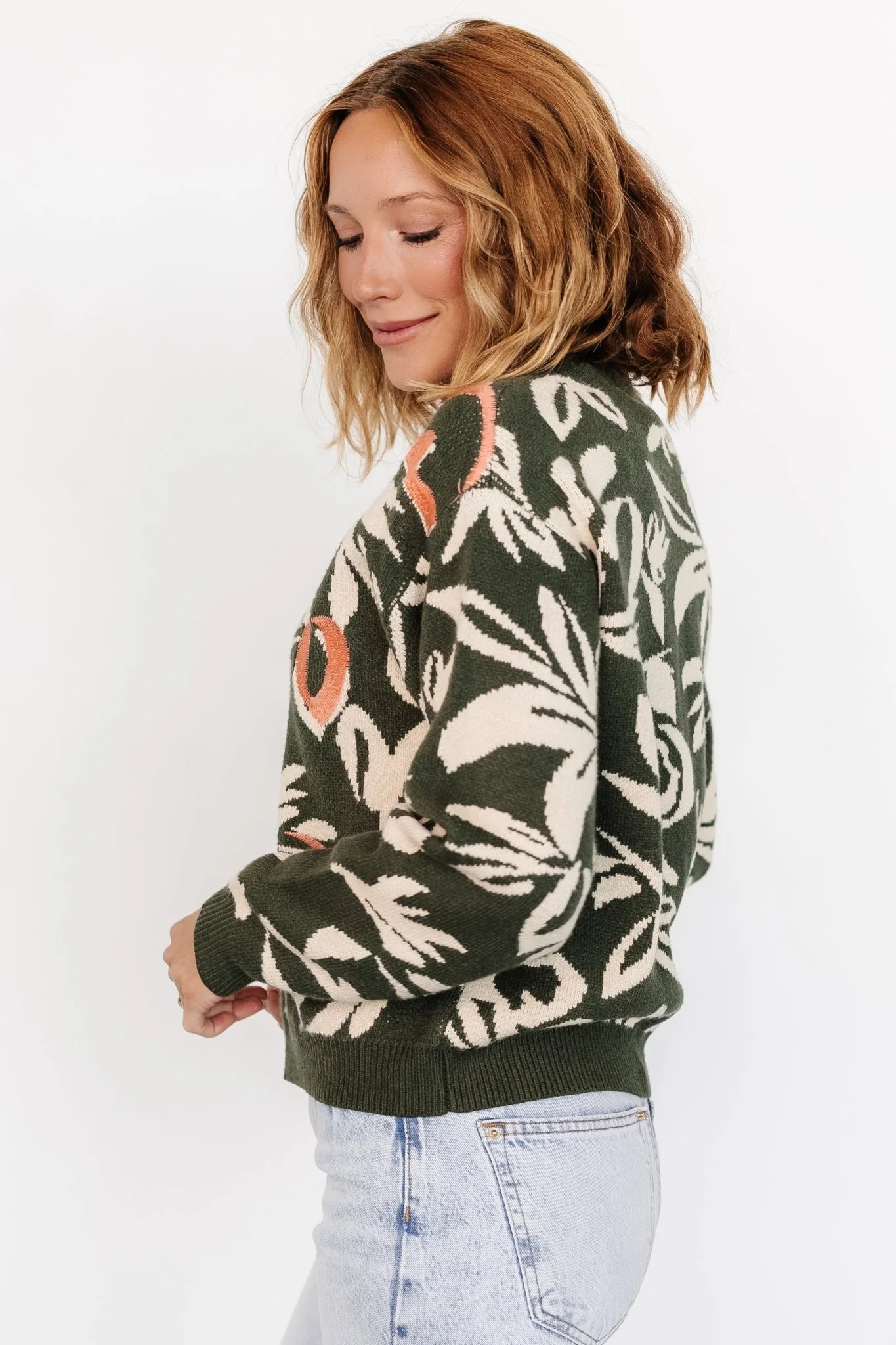 Aiden Sweater | Green Print - Image 6