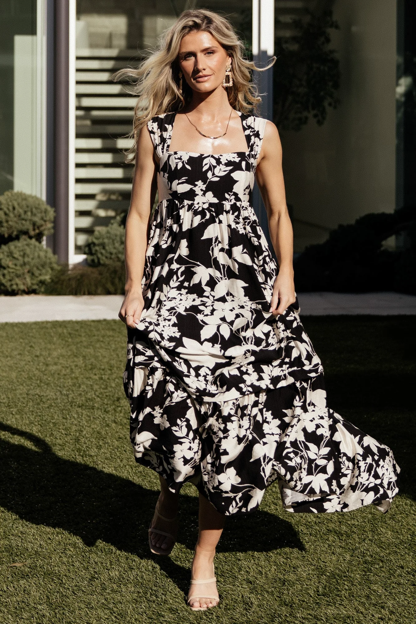 Aita Maxi Dress | Black + Ivory Floral - Image 3