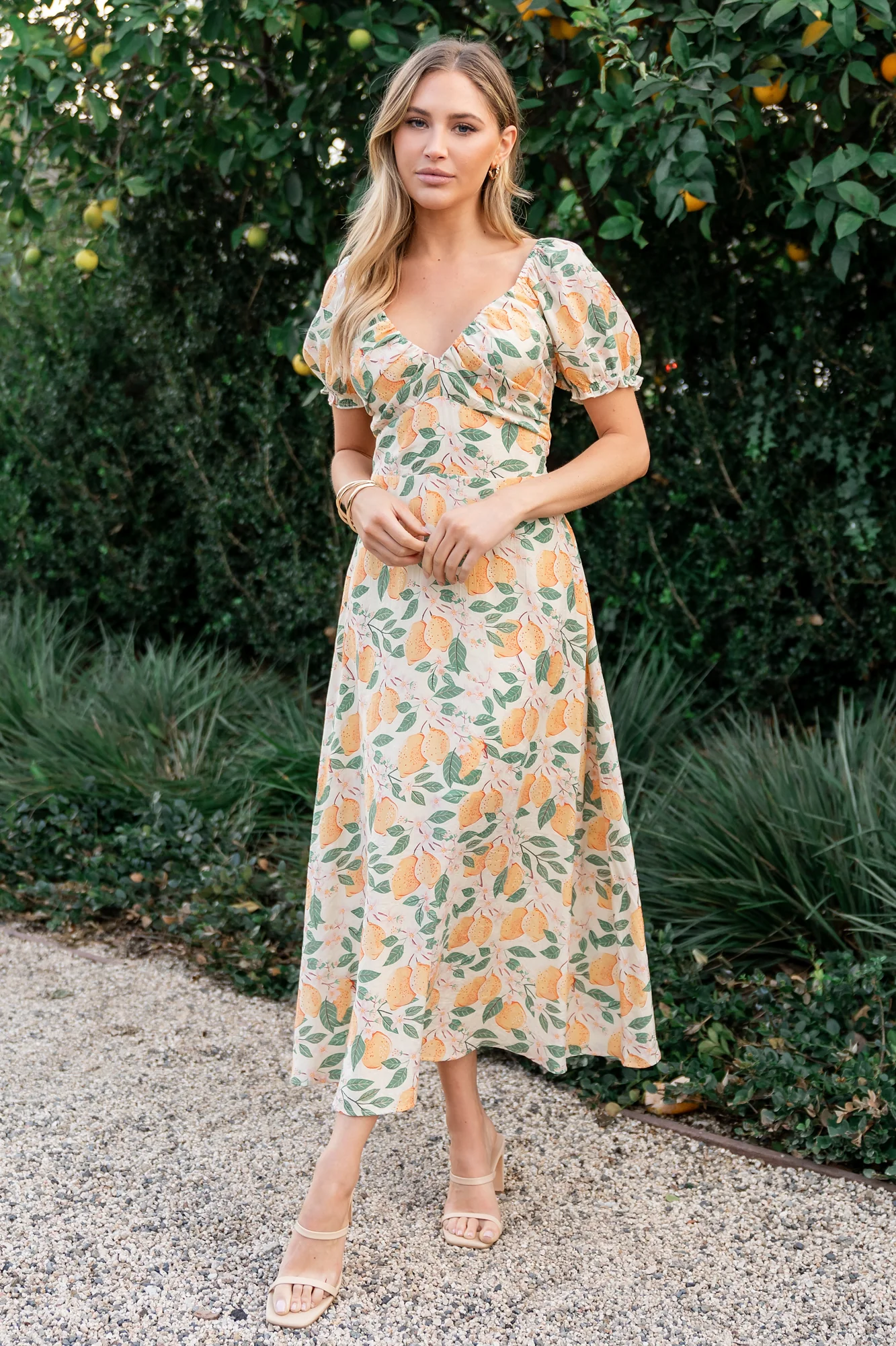 Amalfi Midi Dress | Lemon Print - Image 6