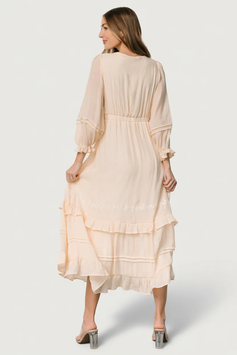 Amberlee Embroidered Dress | Cream - Image 2