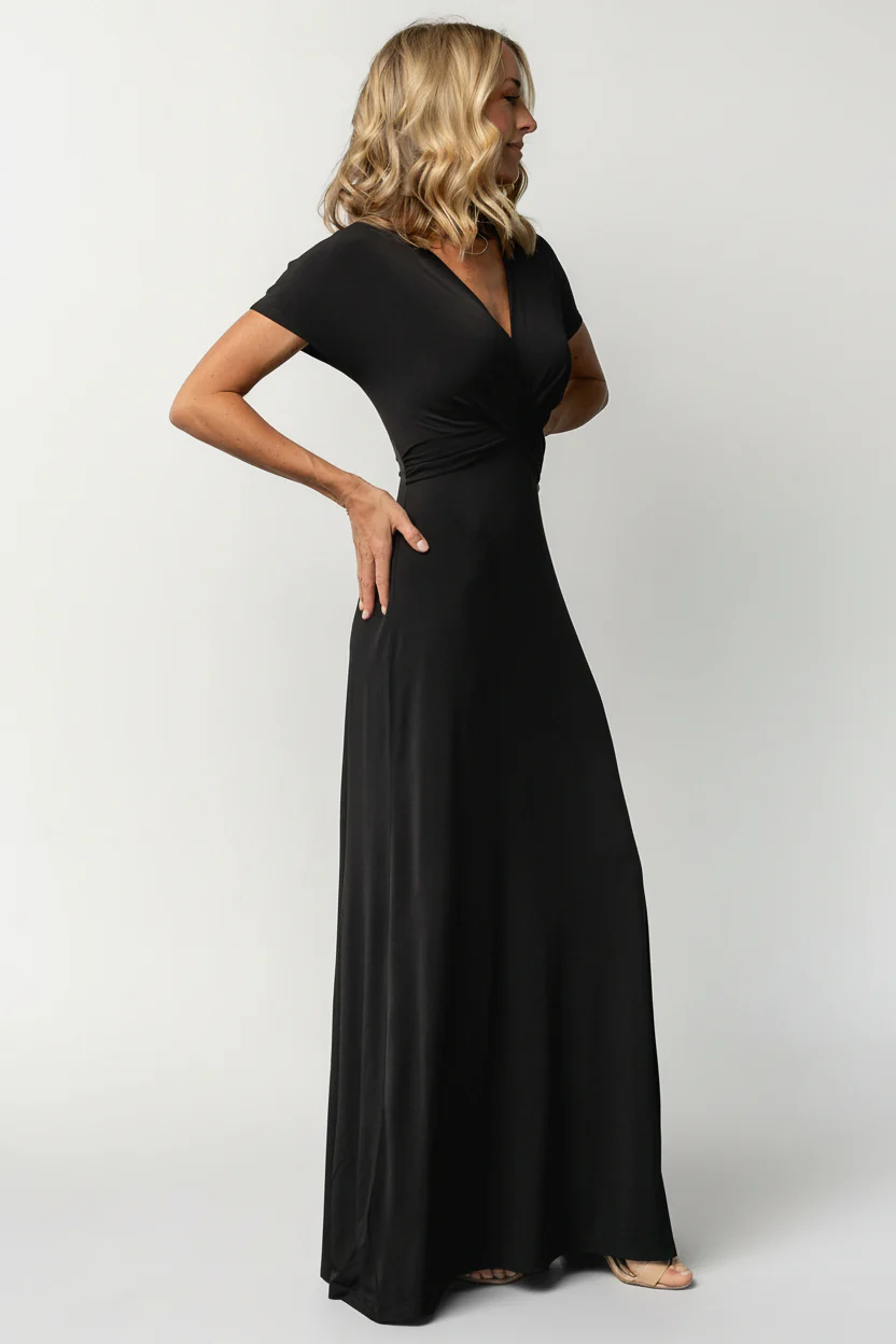 Annaeli Cross Front Maxi Dress | Black - Image 6