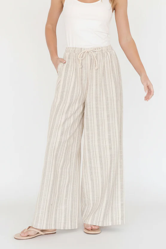Antale Pants | Natural Multi Stripe