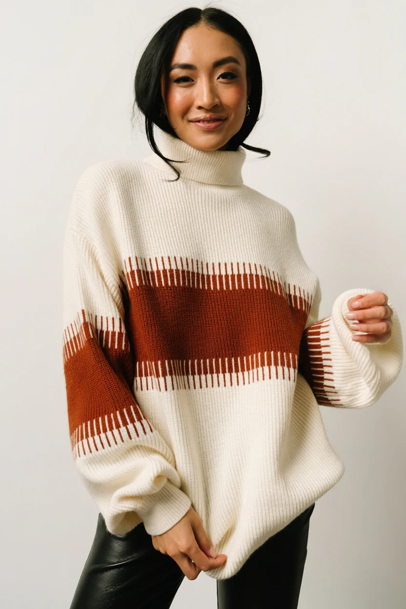 Antonov Turtle Neck Sweater | Cream + Spice - Image 11