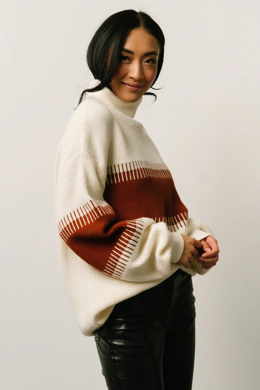Antonov Turtle Neck Sweater | Cream + Spice - Image 9
