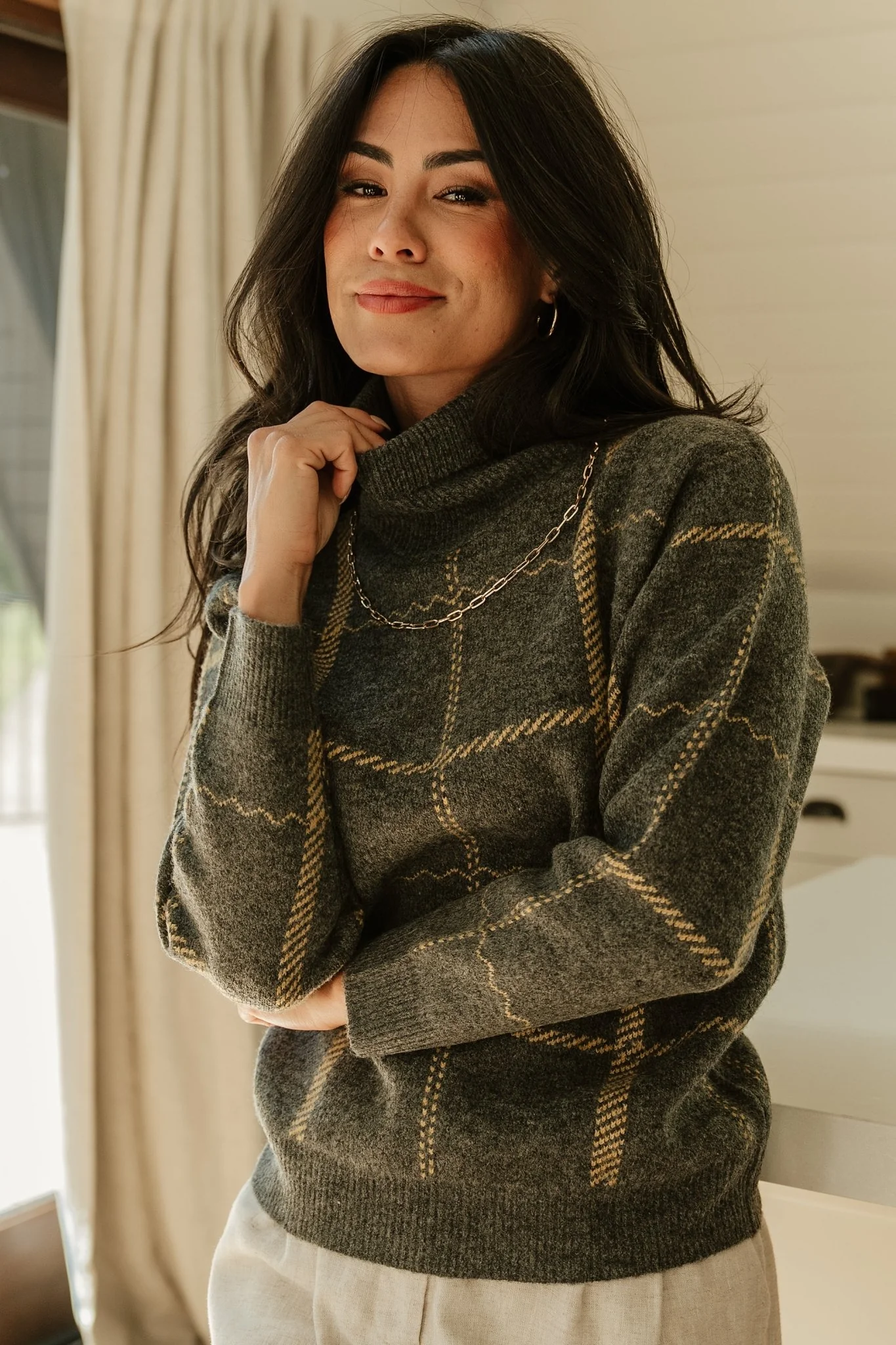 Arden Turtleneck Sweater | Dark Gray - Image 3