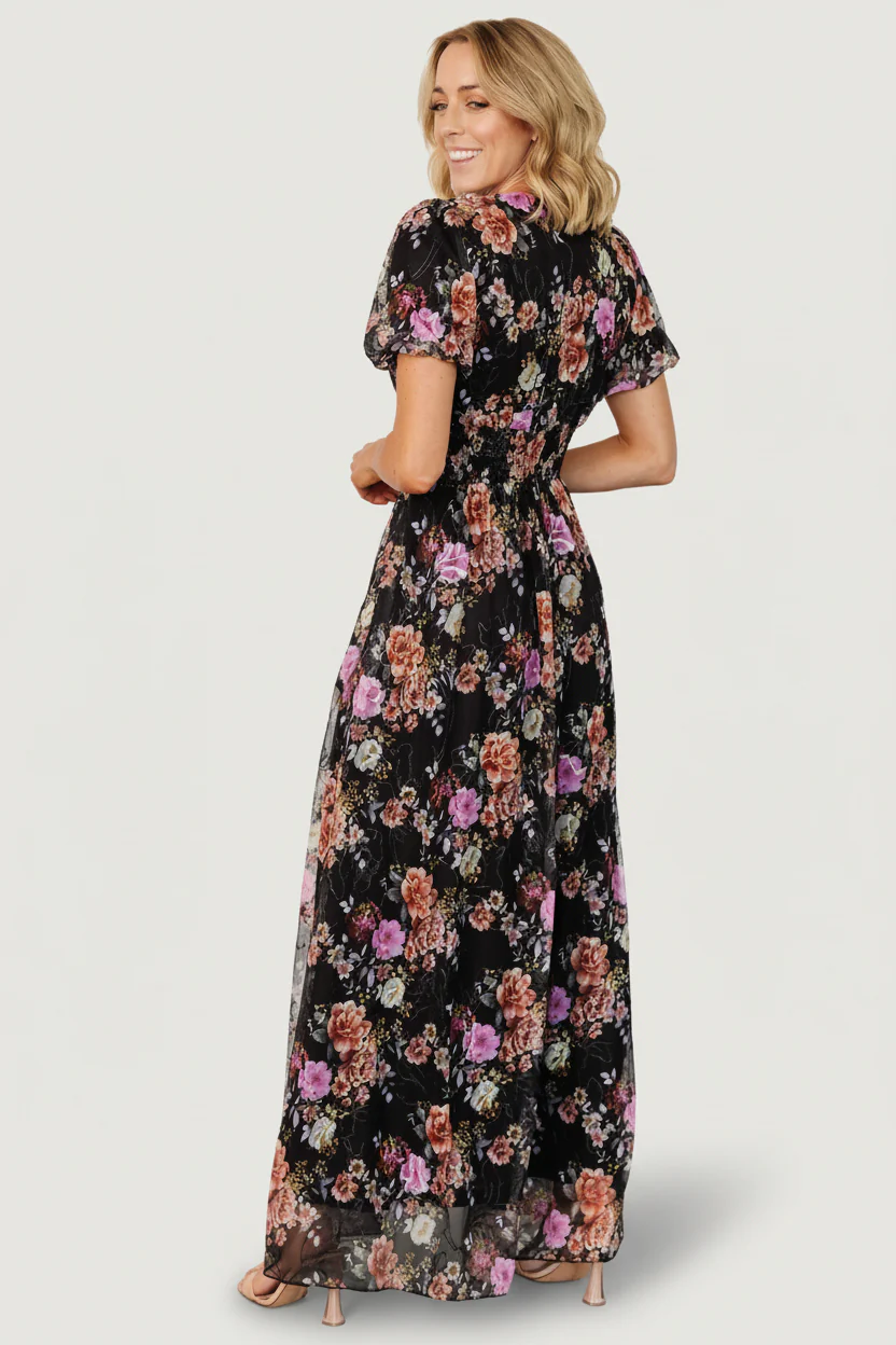 Ardley Maxi Dress | Black Multi Floral - Image 8