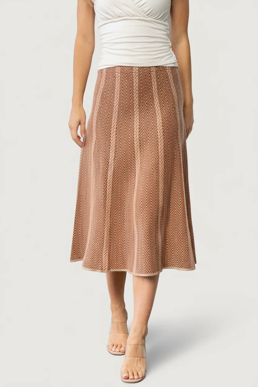 Astrid Midi Skirt | Rust Print