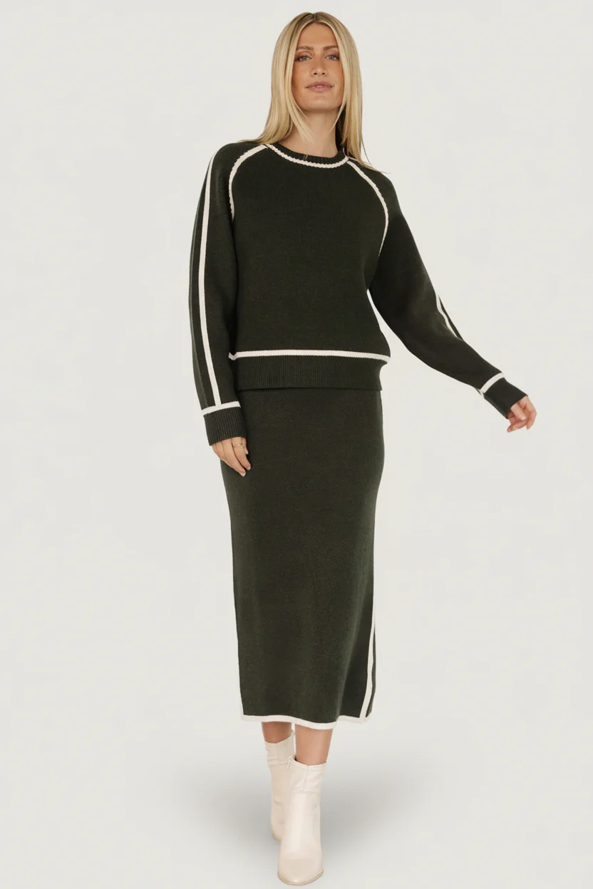Ava Knit Sweater | Dark Green - Image 5