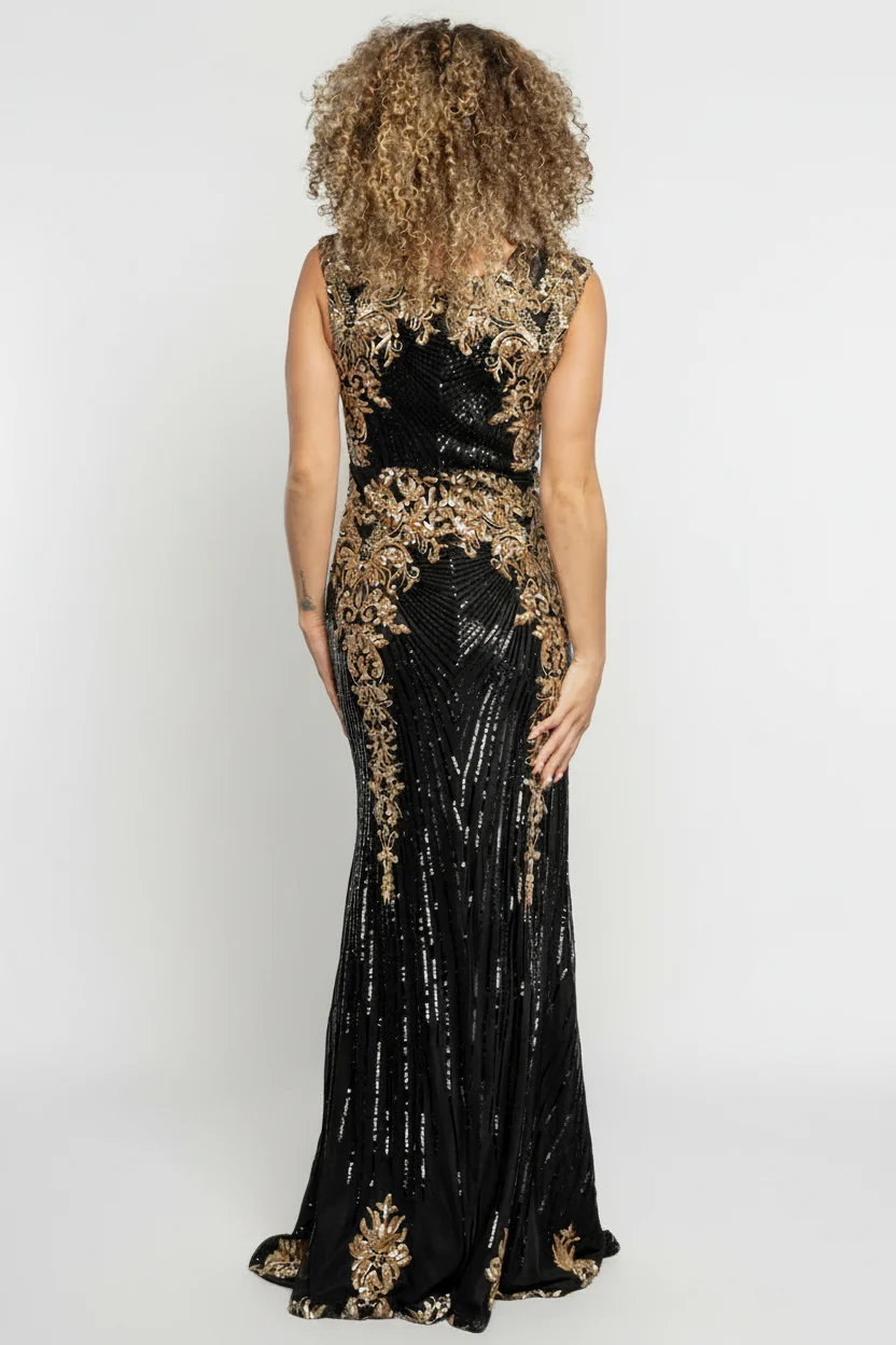 Azura Gown | Black + Gold - Image 4