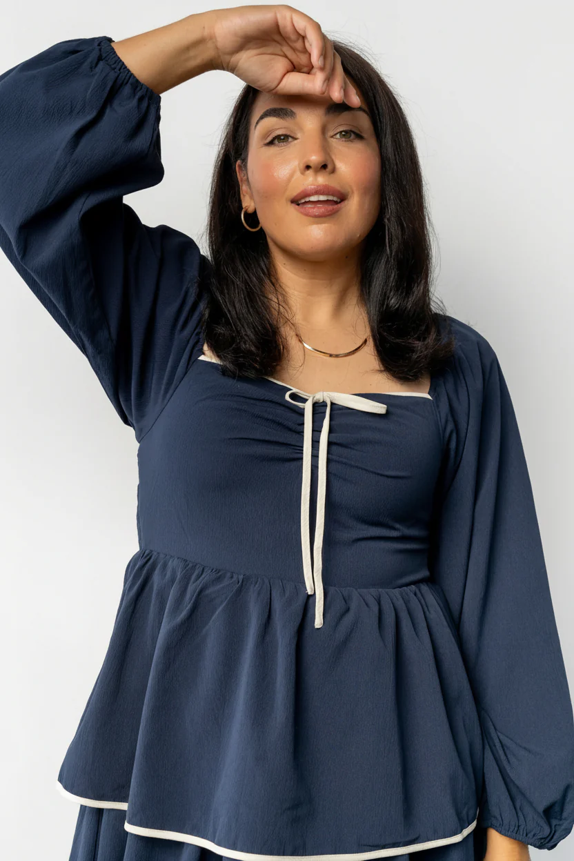 Barcelona Tiered Dress | Navy - Image 6