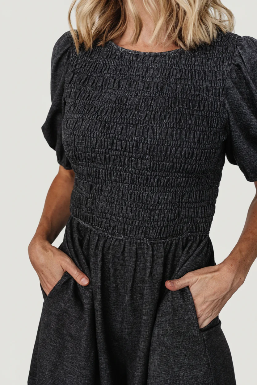Beaumont Romper | Heather Black - Image 2