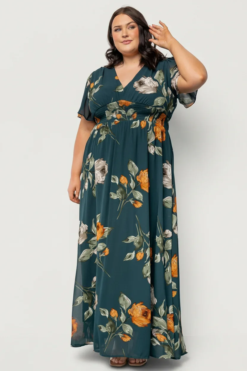 Birdie Maxi Dress | Deep Topaz Floral - Image 3