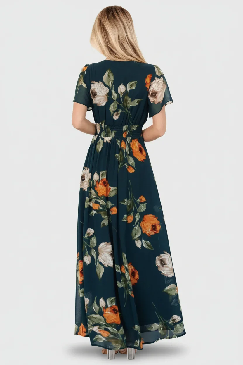 Birdie Maxi Dress | Deep Topaz Floral - Image 4