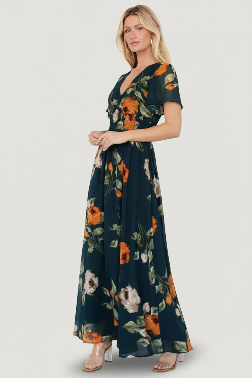 Birdie Maxi Dress | Deep Topaz Floral - Image 6