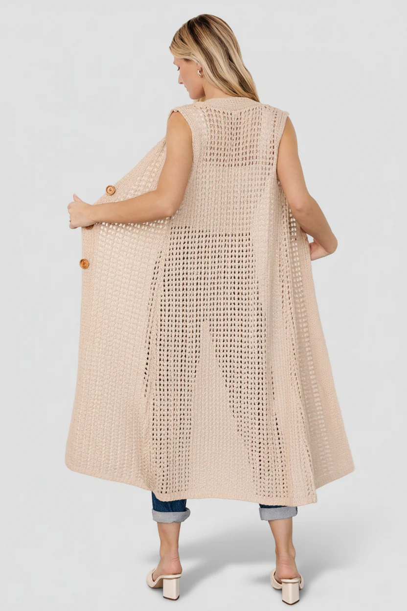 Bretta Duster Vest | Natural - Image 6