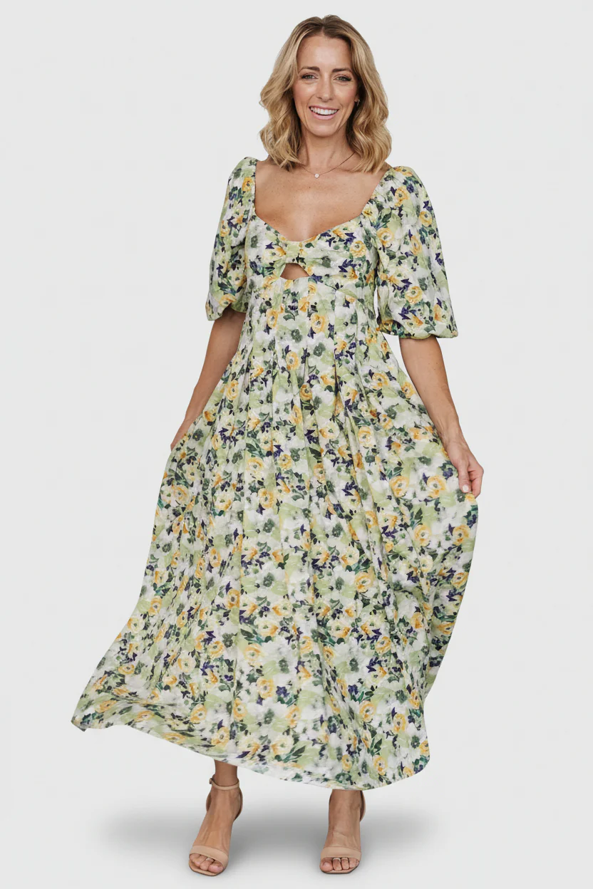 Brielle Maxi Dress | Green Floral - Image 6