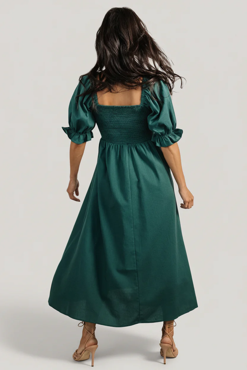 Britton Midi Dress | Evergreen - Image 6