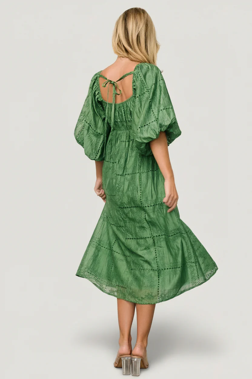 Brynn Midi Dress | Green - Image 5