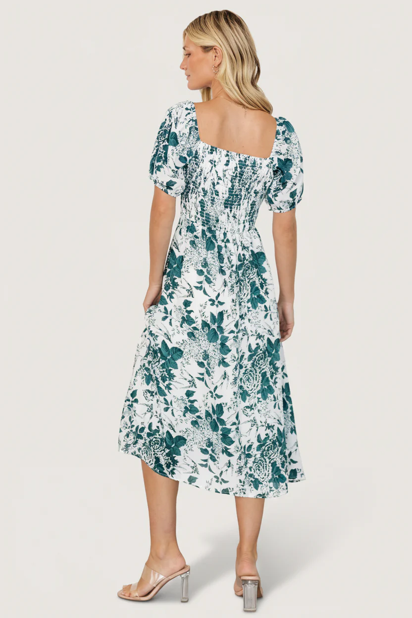 Cadence Midi Dress | Jade Floral - Image 4
