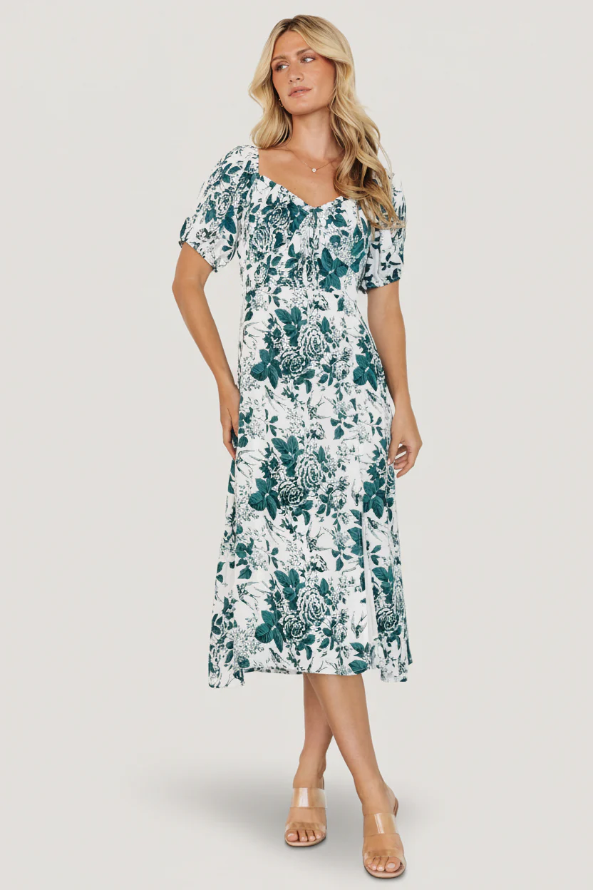 Cadence Midi Dress | Jade Floral - Image 5