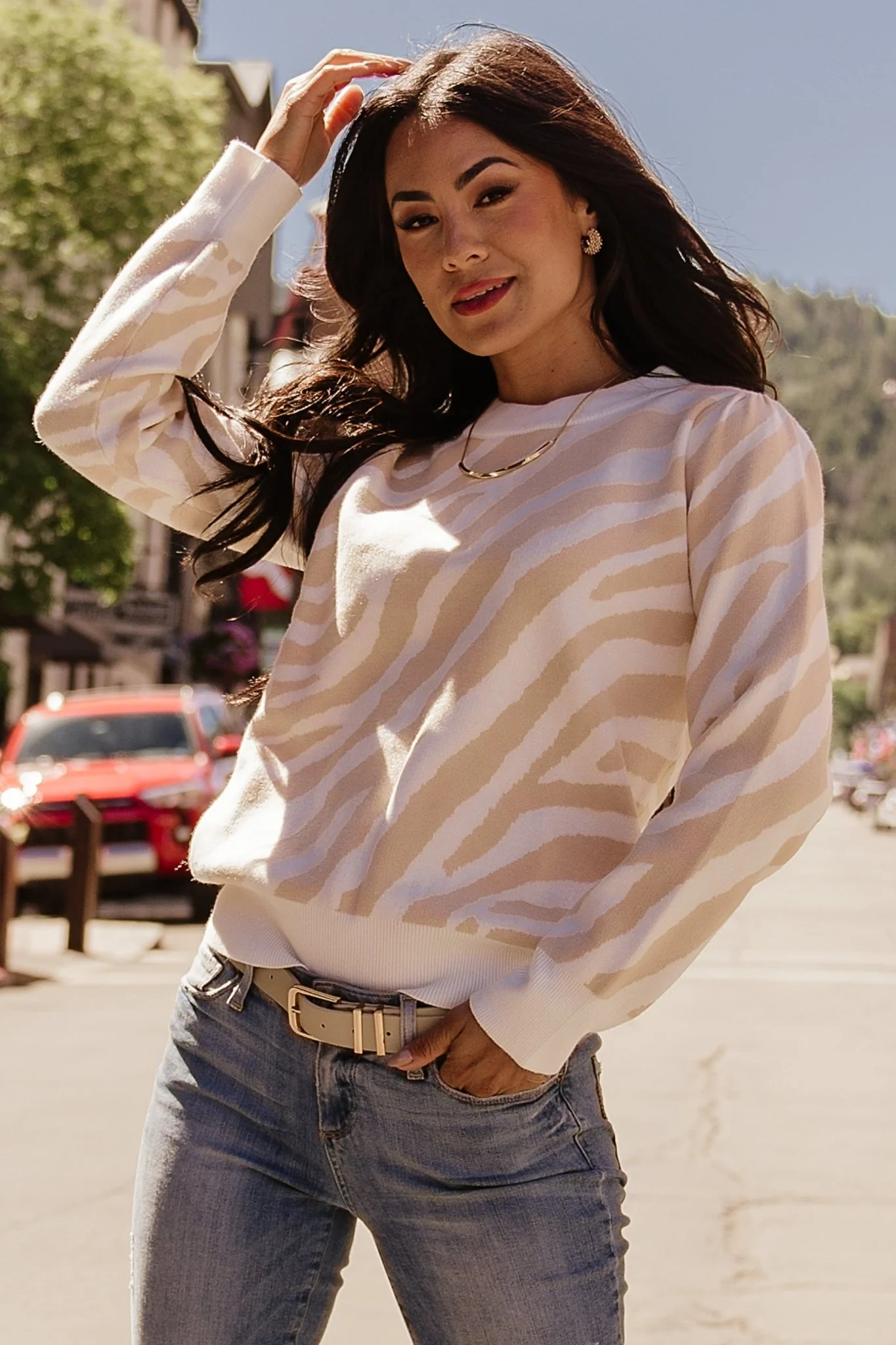 Carter Sweater | Oatmeal Print - Image 6