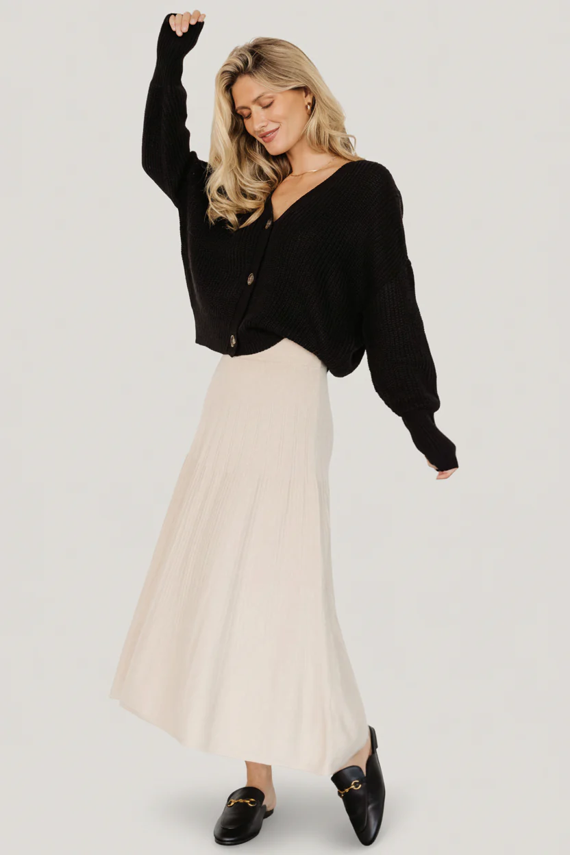 Carynn Knit Midi Skirt | Natural - Image 6