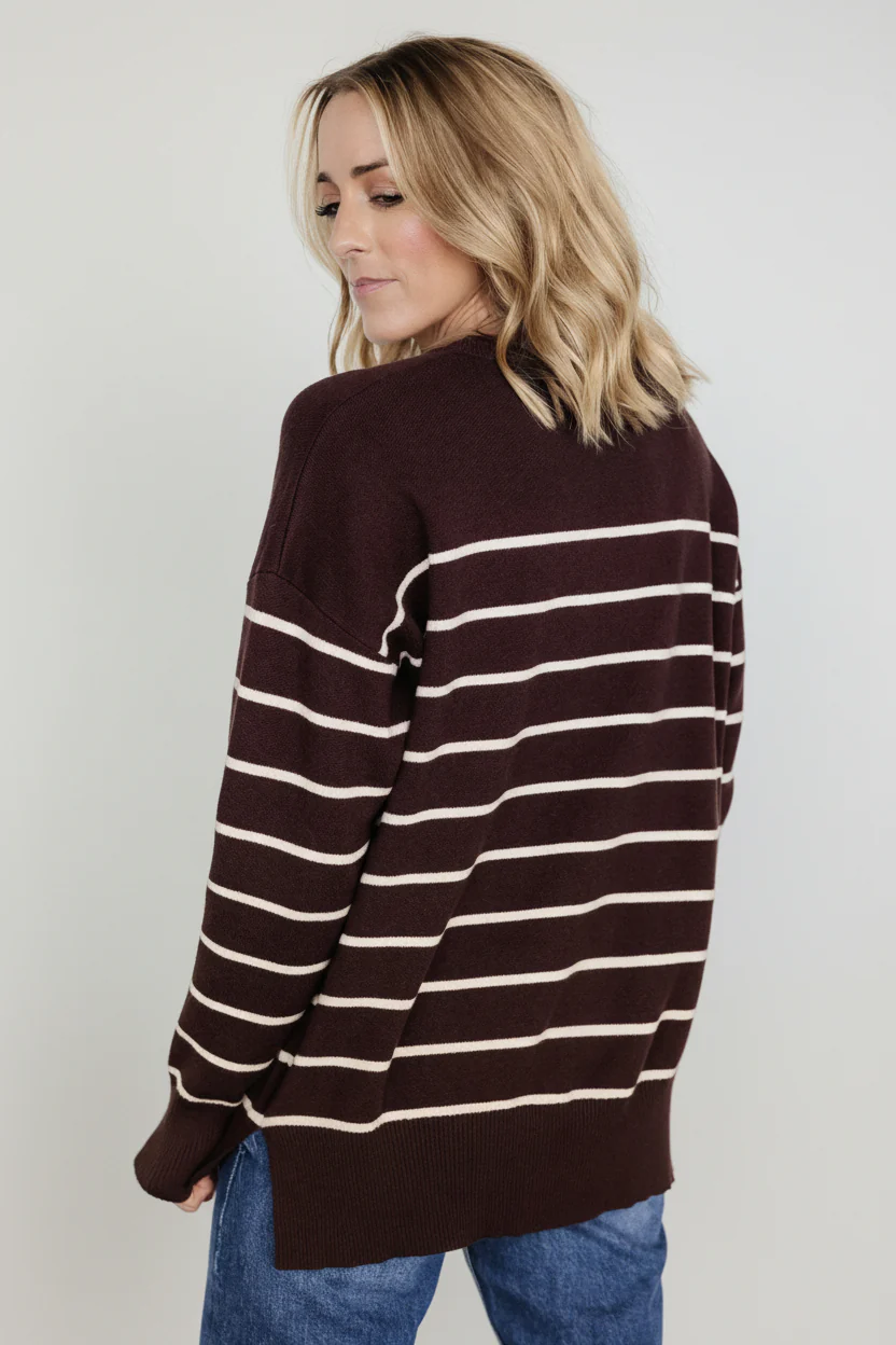 Colmar Striped Sweater | Clove + Cream - Image 5