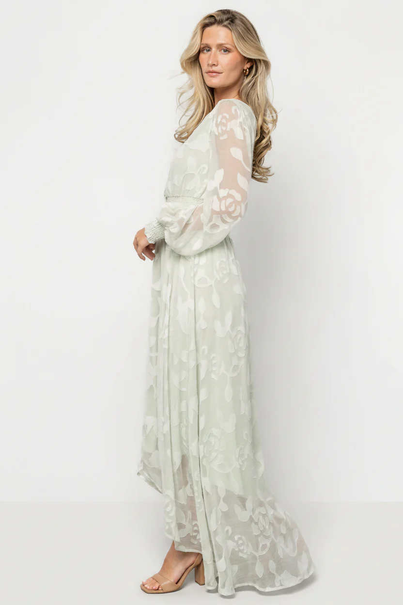Daniella High Low Maxi Dress | Light Sage - Image 5