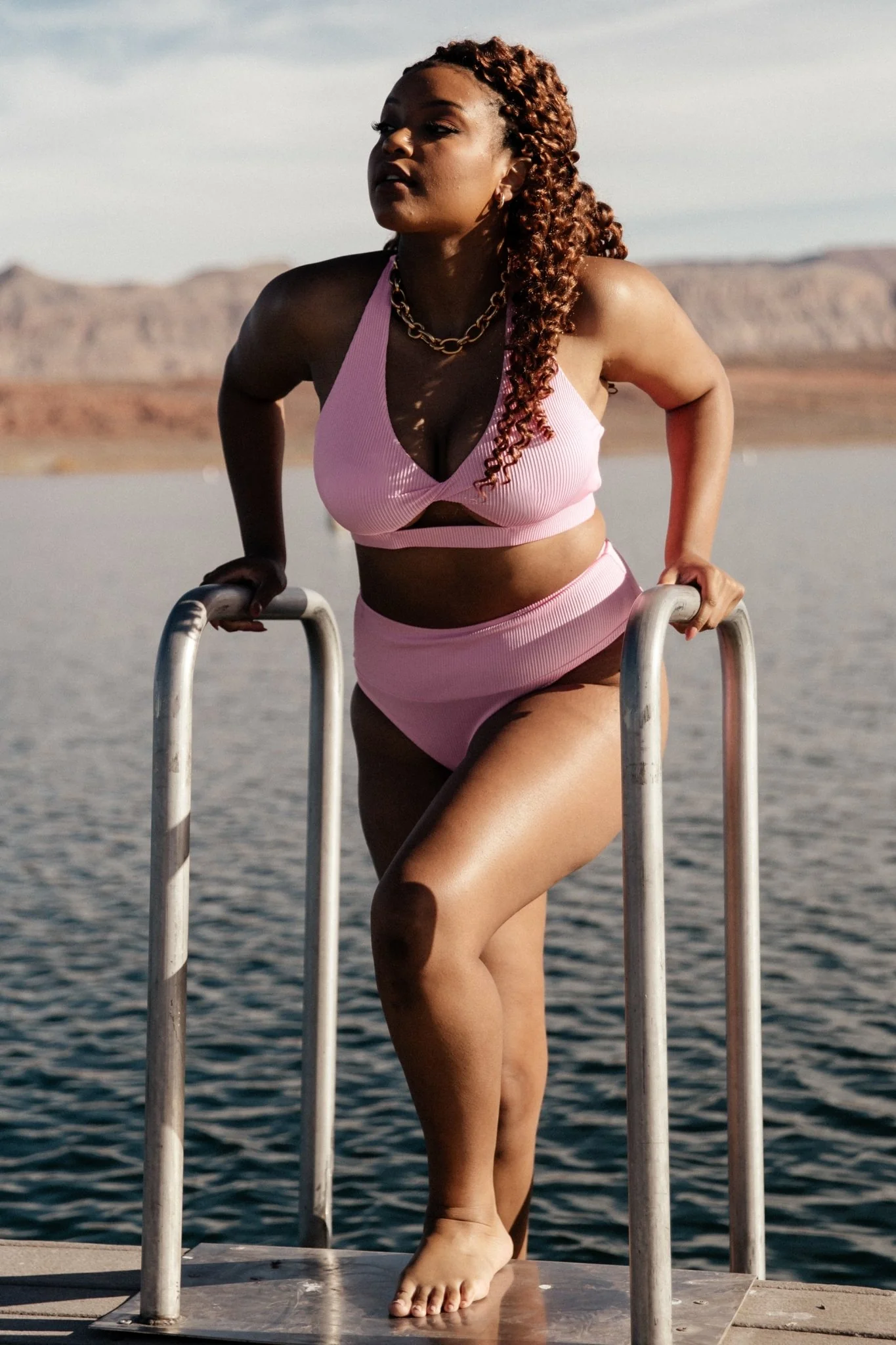 Del Mar Ribbed Bikini Top | Pink - Image 3
