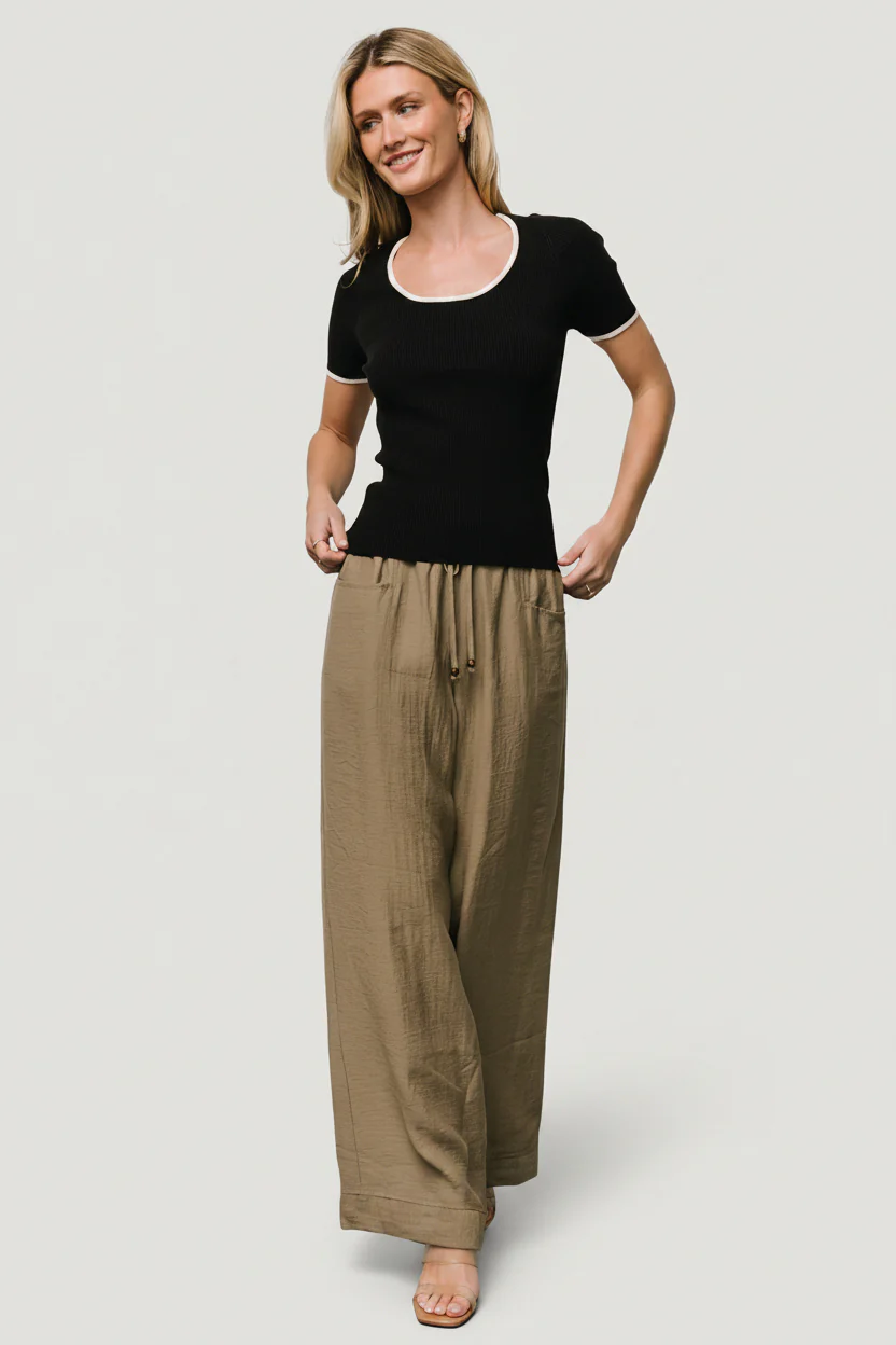Dena Ribbed Top | Black + White - Image 4