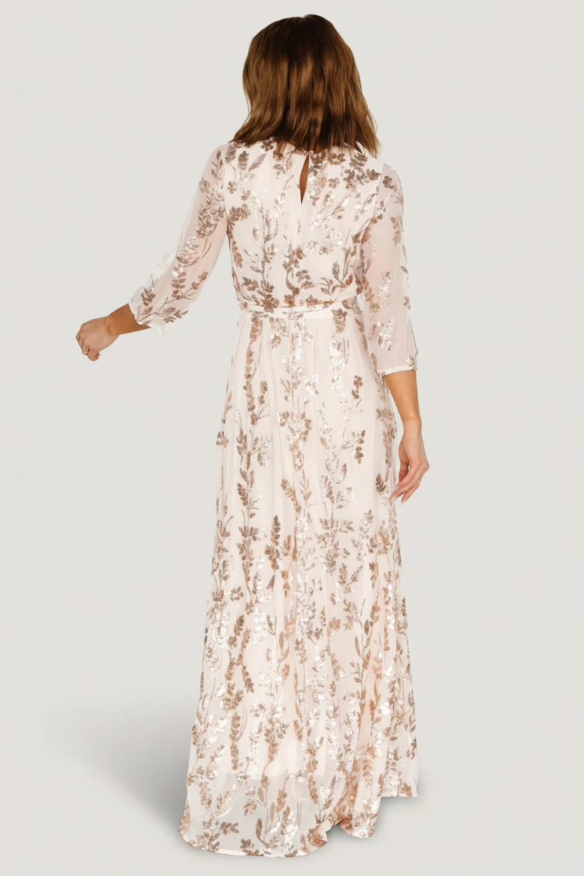 Destiny Sequin Maxi Dress | Rose Gold - Image 6