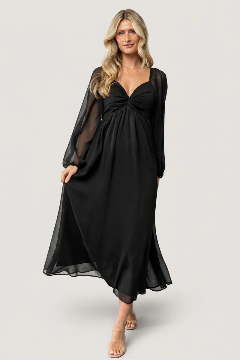 Dione Midi Dress | Black - Image 2