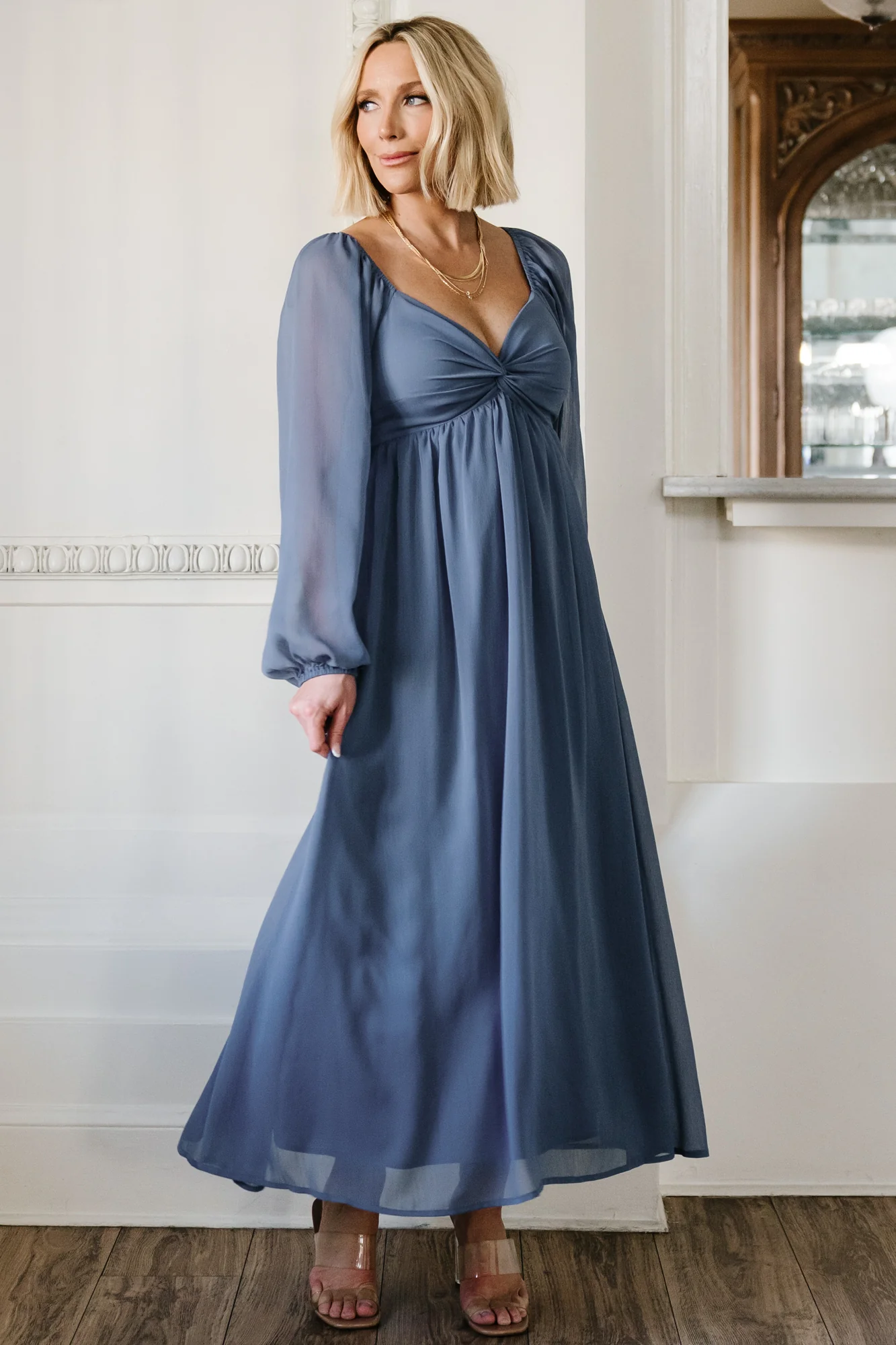 Dione Midi Dress | Blue - Image 3