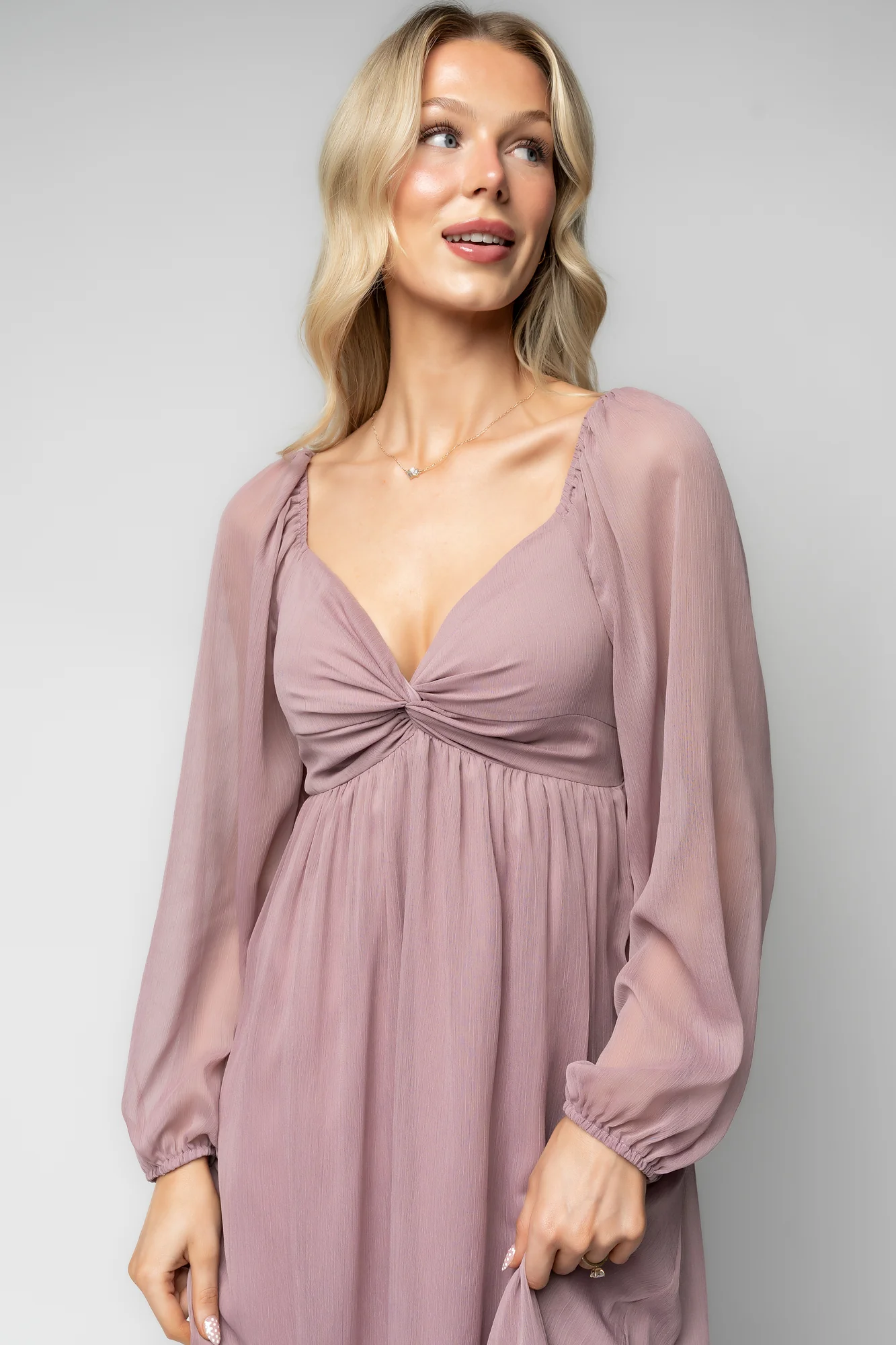 Dione Midi Dress | Dusty Lilac - Image 5
