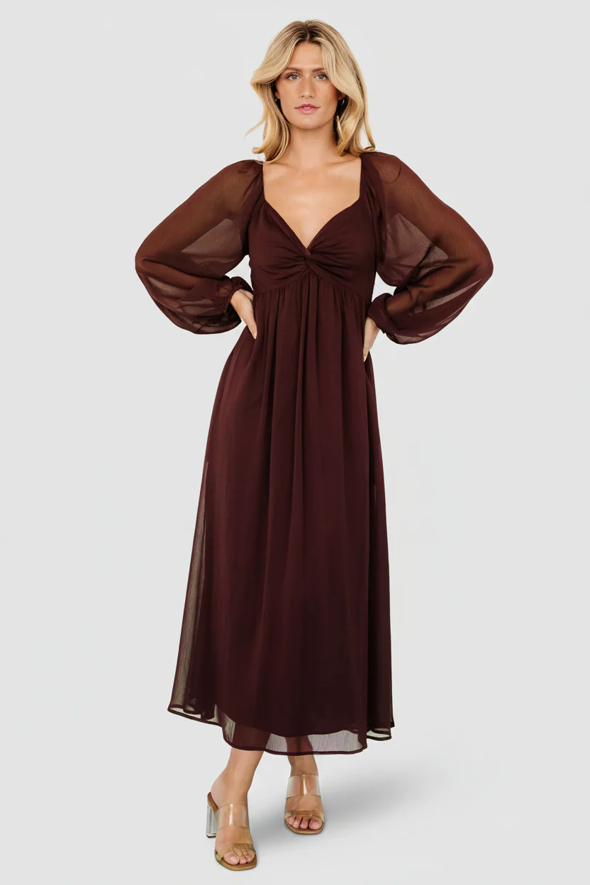 Dione Midi Dress | Mahogany - Image 4