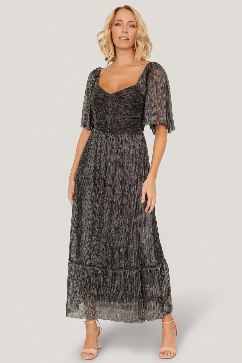 Elea Shimmer Dress | Black