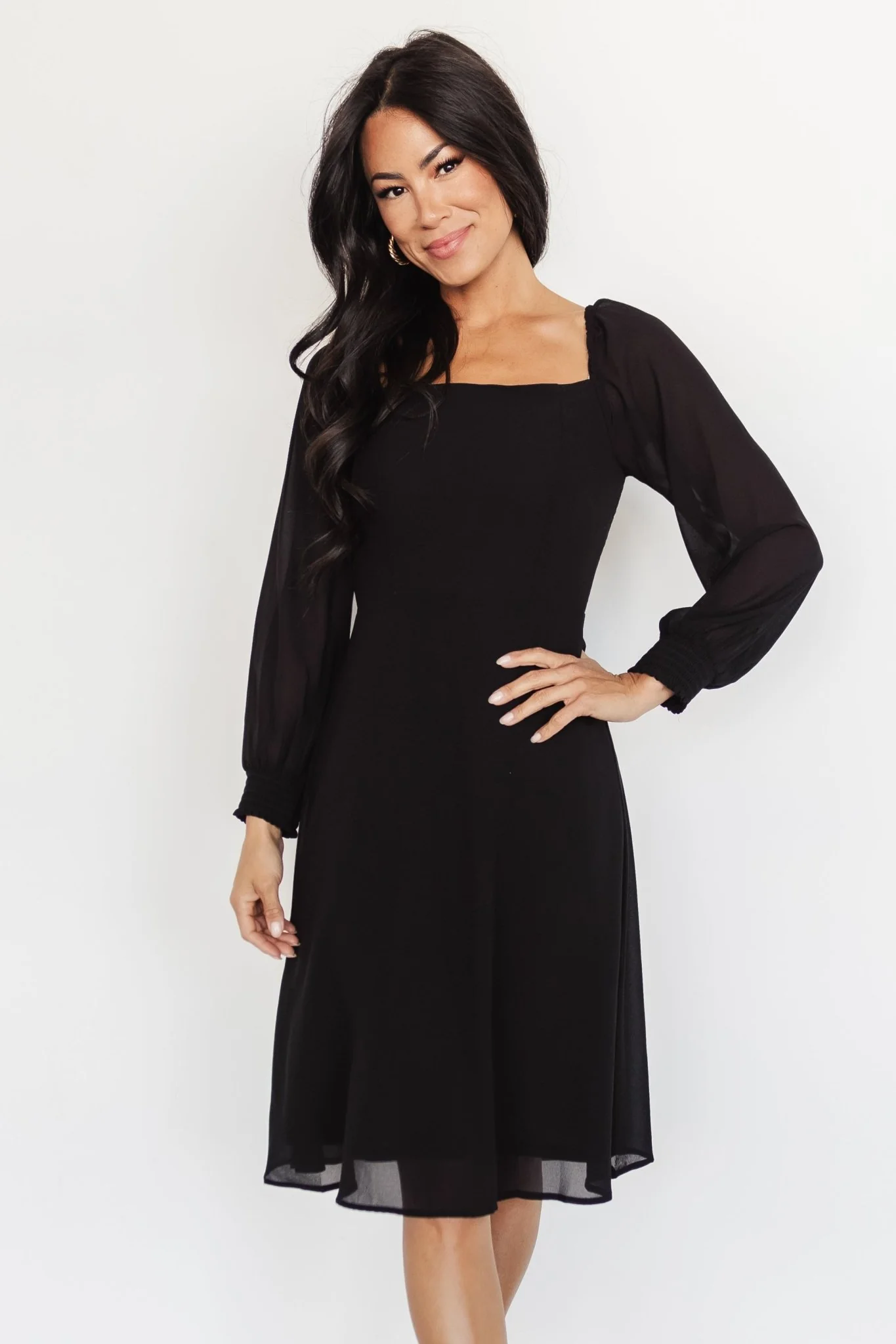 Elise Short Dress | Black - Image 7