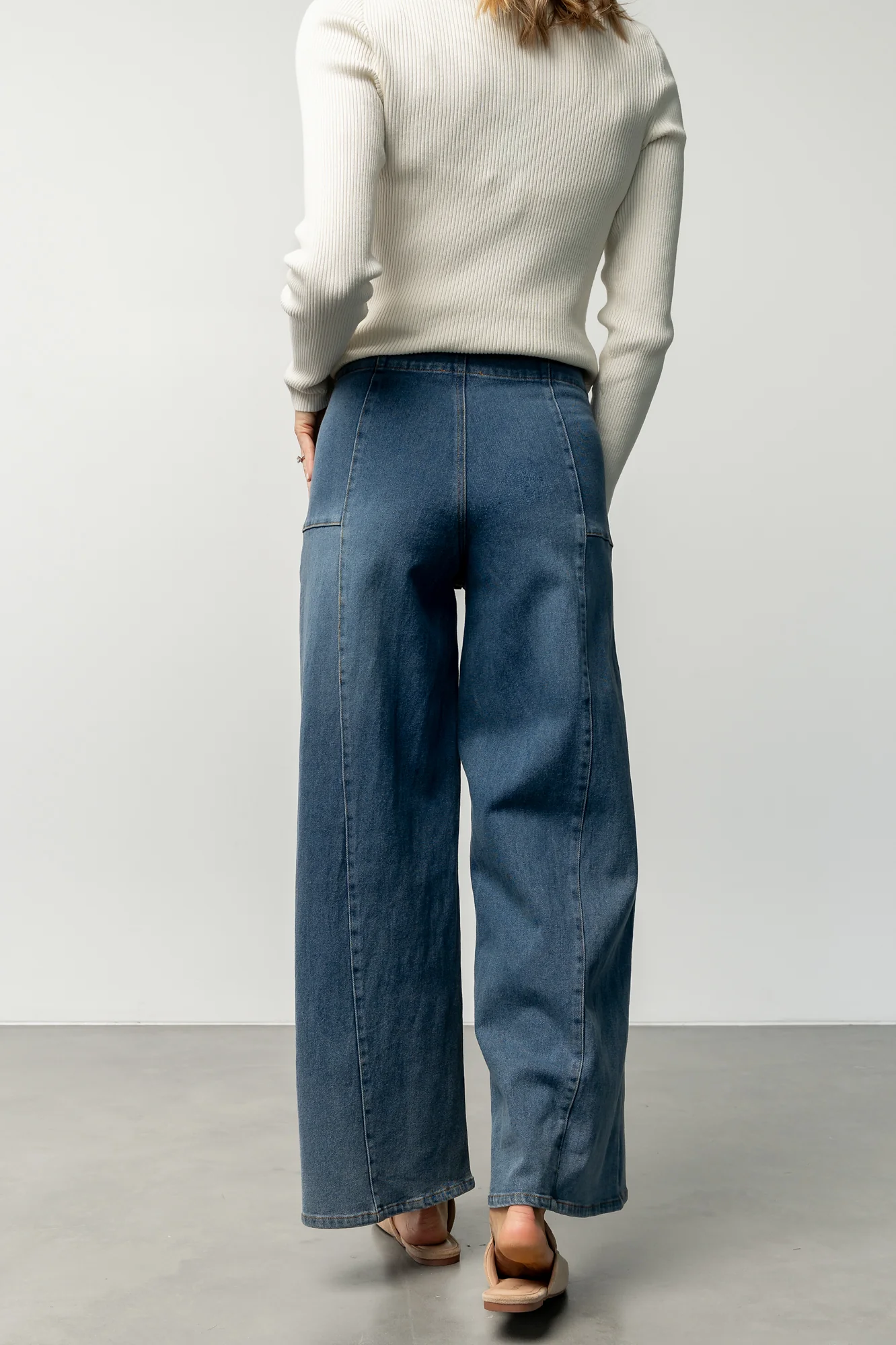 Emmi Mid Rise Wide Leg Jeans | Dark Wash - Image 5