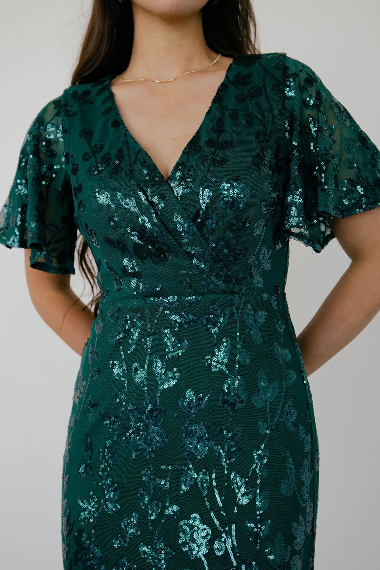 Esme Sequin Dress | Emerald - Image 2