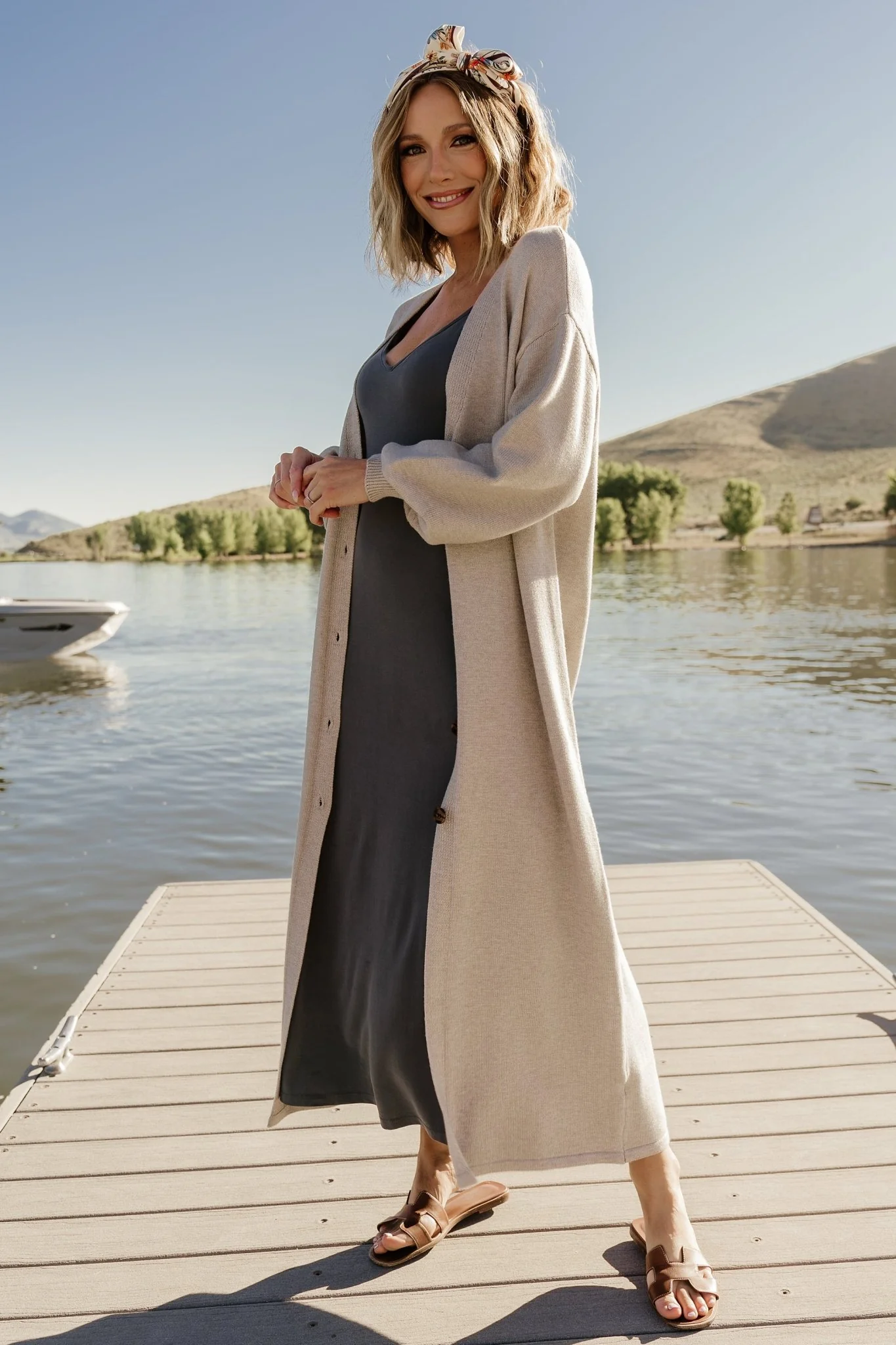 Ethel Long Cardigan | Gray - Image 3