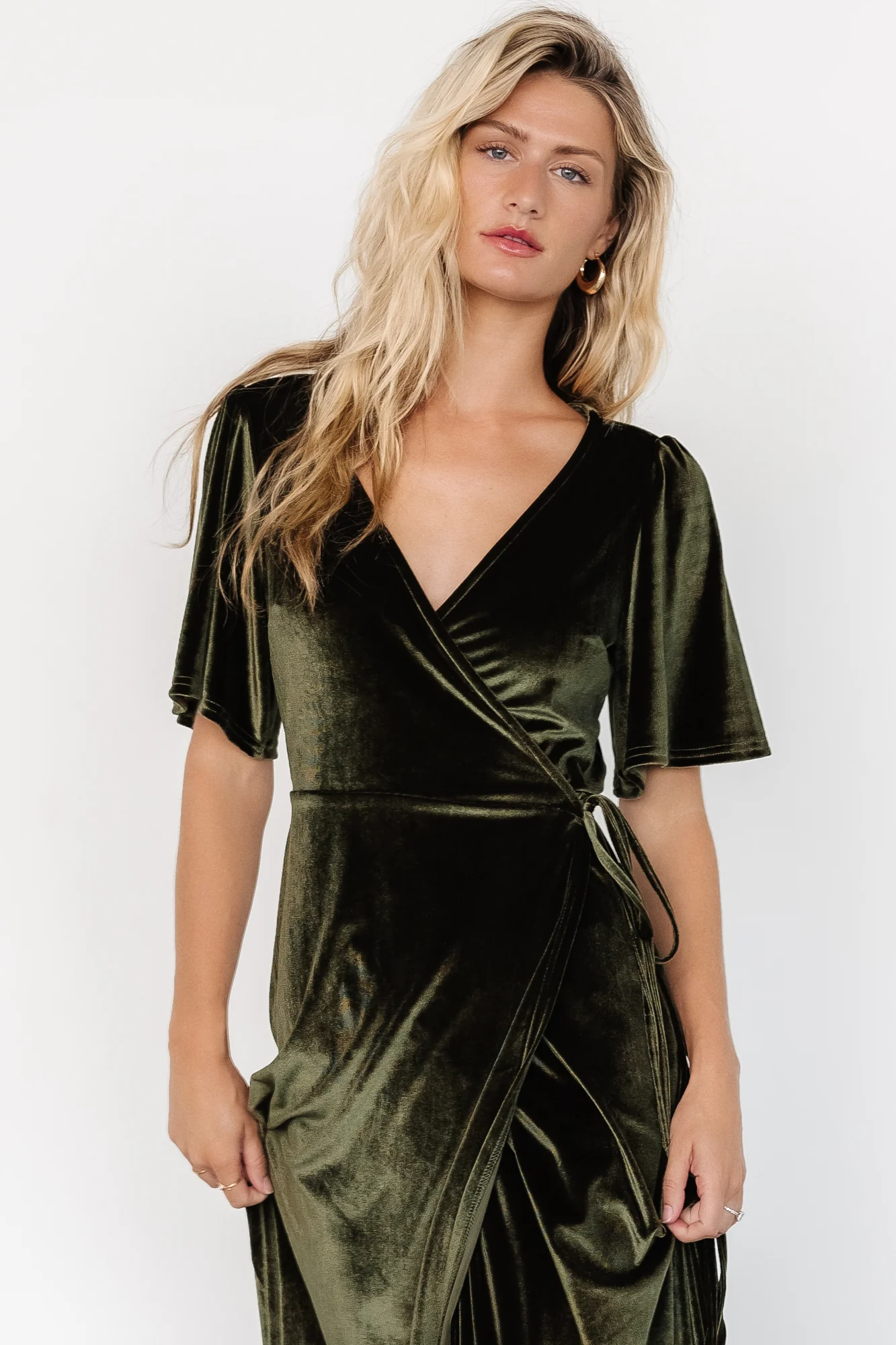Fabric Swatch - Katelyn Velvet | Dark Olive - Image 2