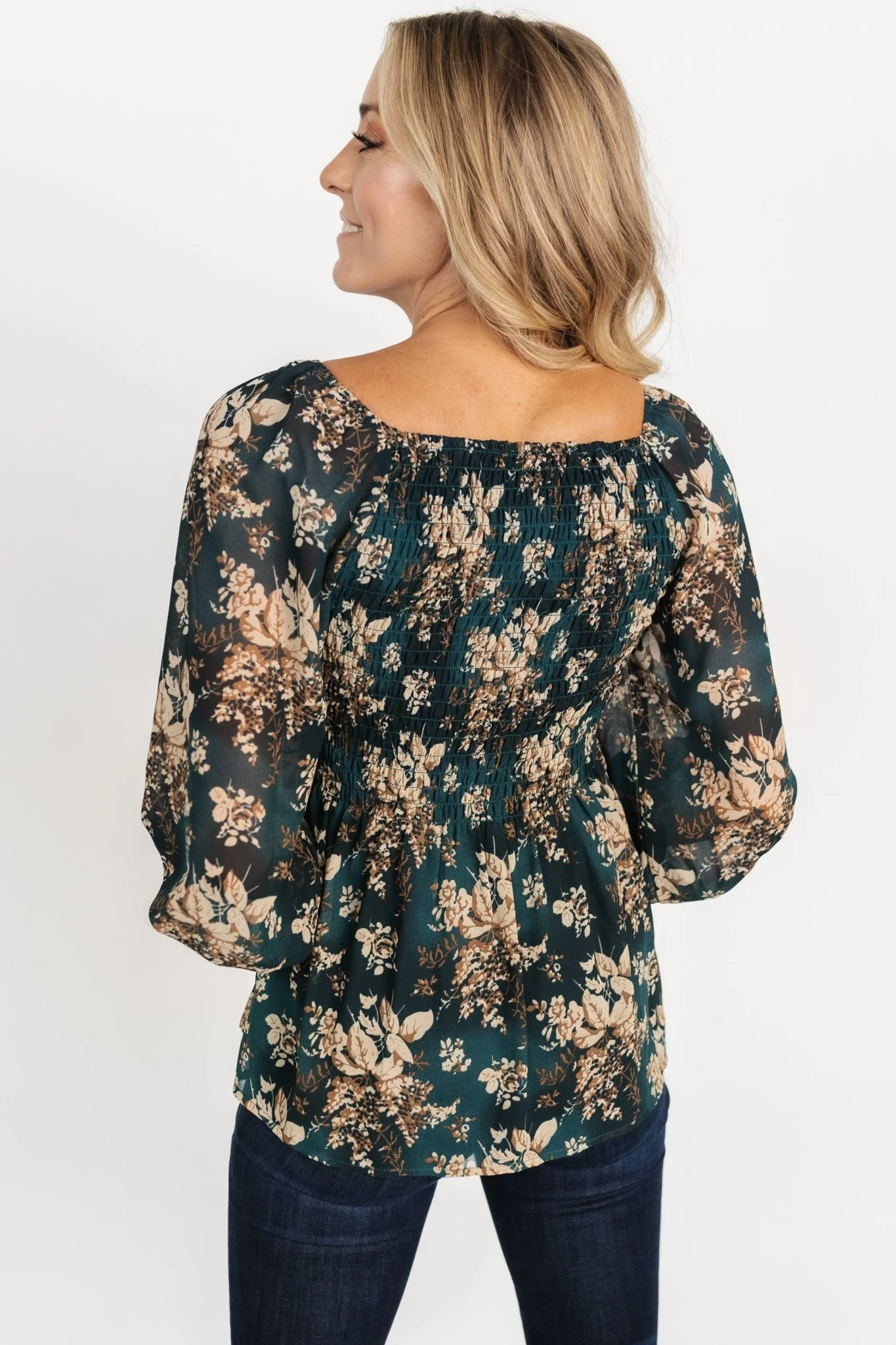 Fenna Smocked Top | Topaz Floral - Image 4