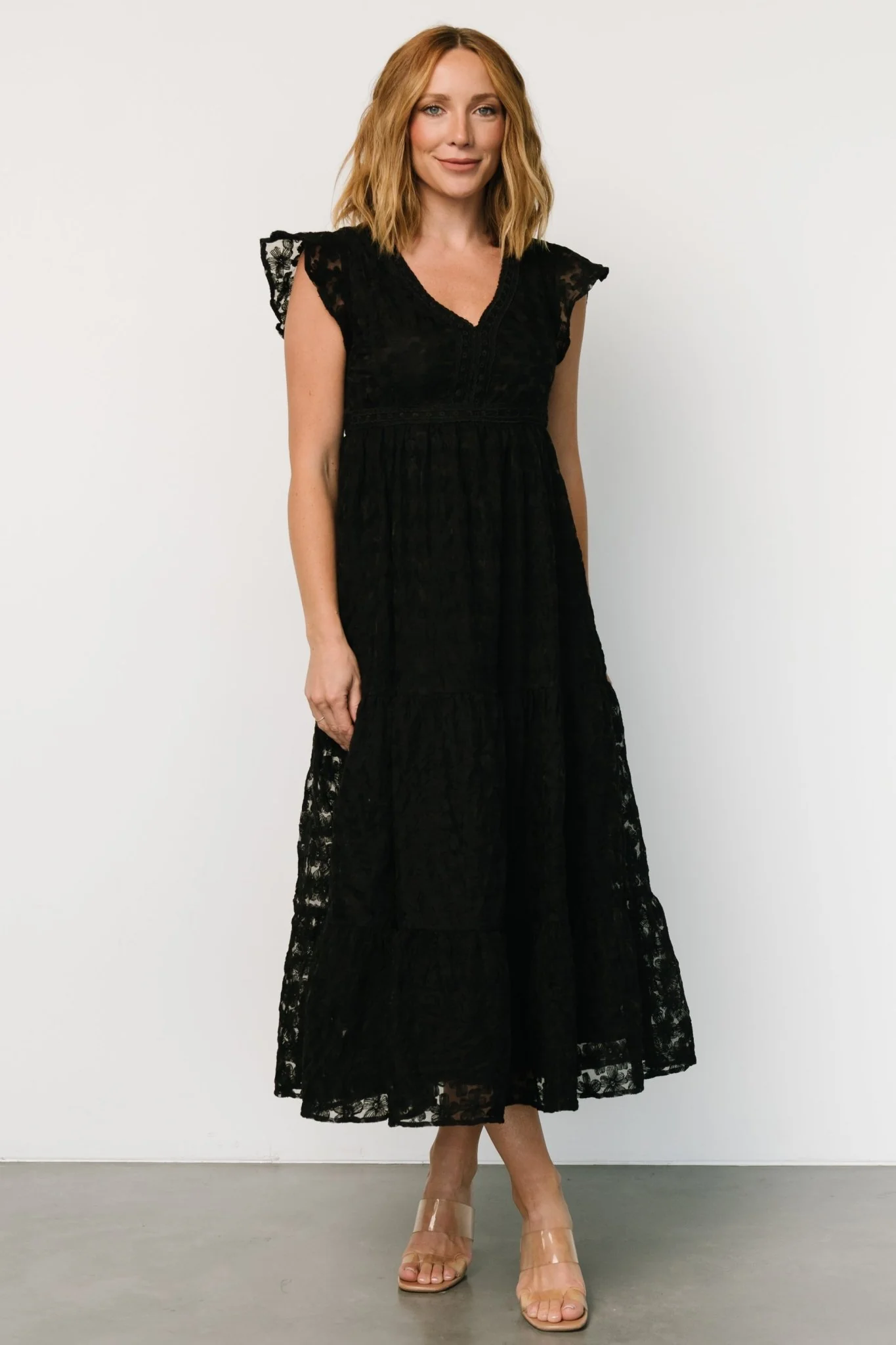 Ferrara Lace Maxi Dress | Black - Image 4