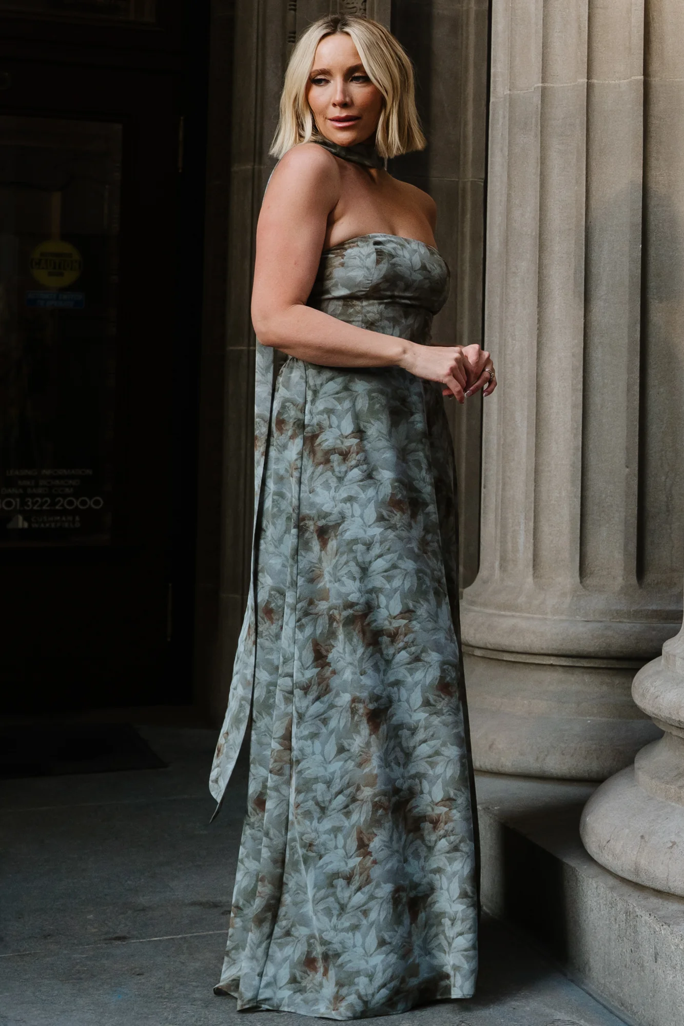 Florian Strapless Maxi Dress | Eucalyptus Floral - Image 5