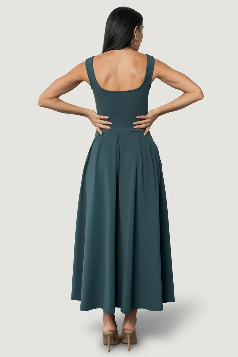 Giavanna Maxi Dress | Dark Green - Image 5