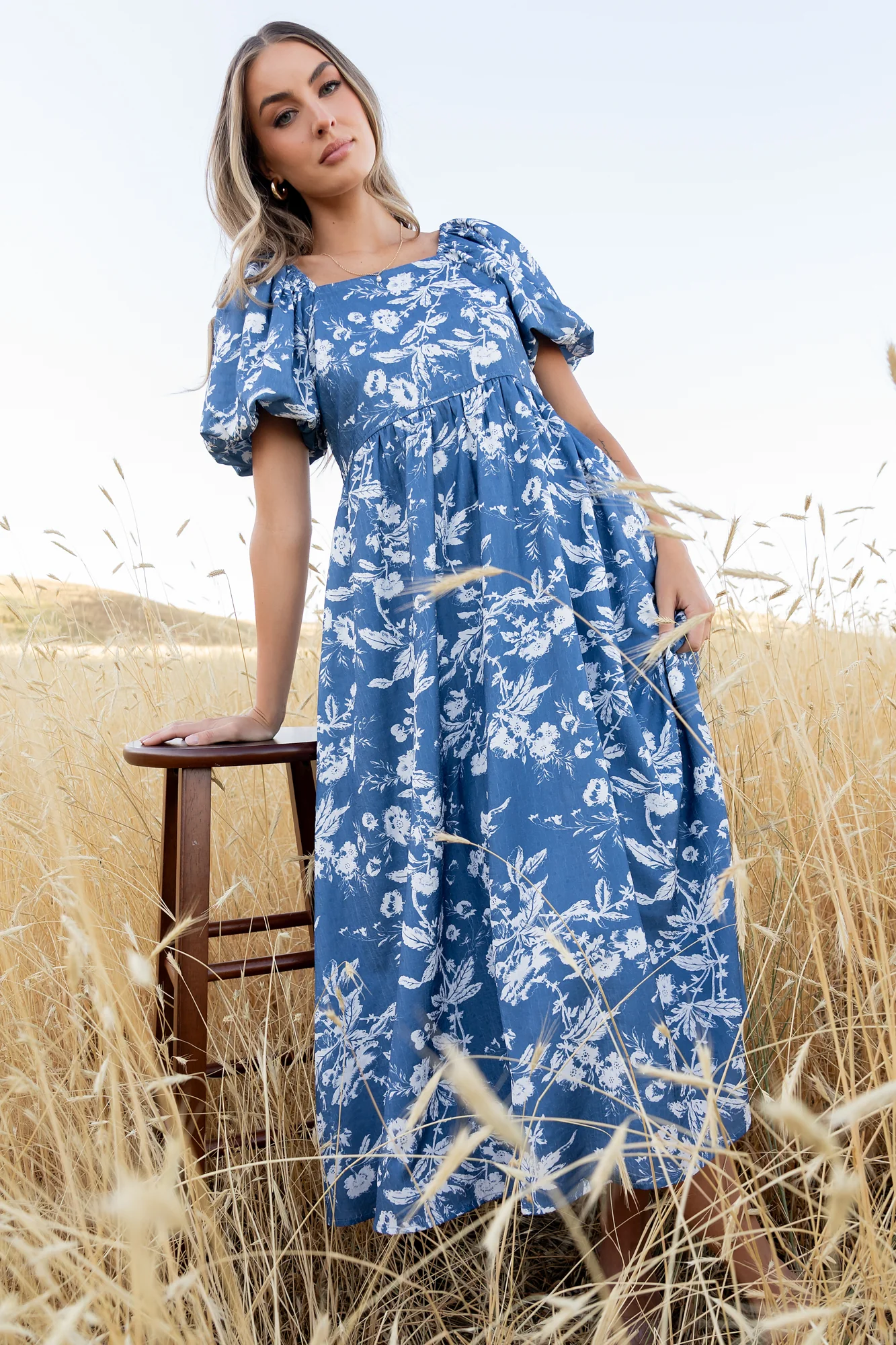 Graceland Maxi Dress | Slate + White Floral - Image 5