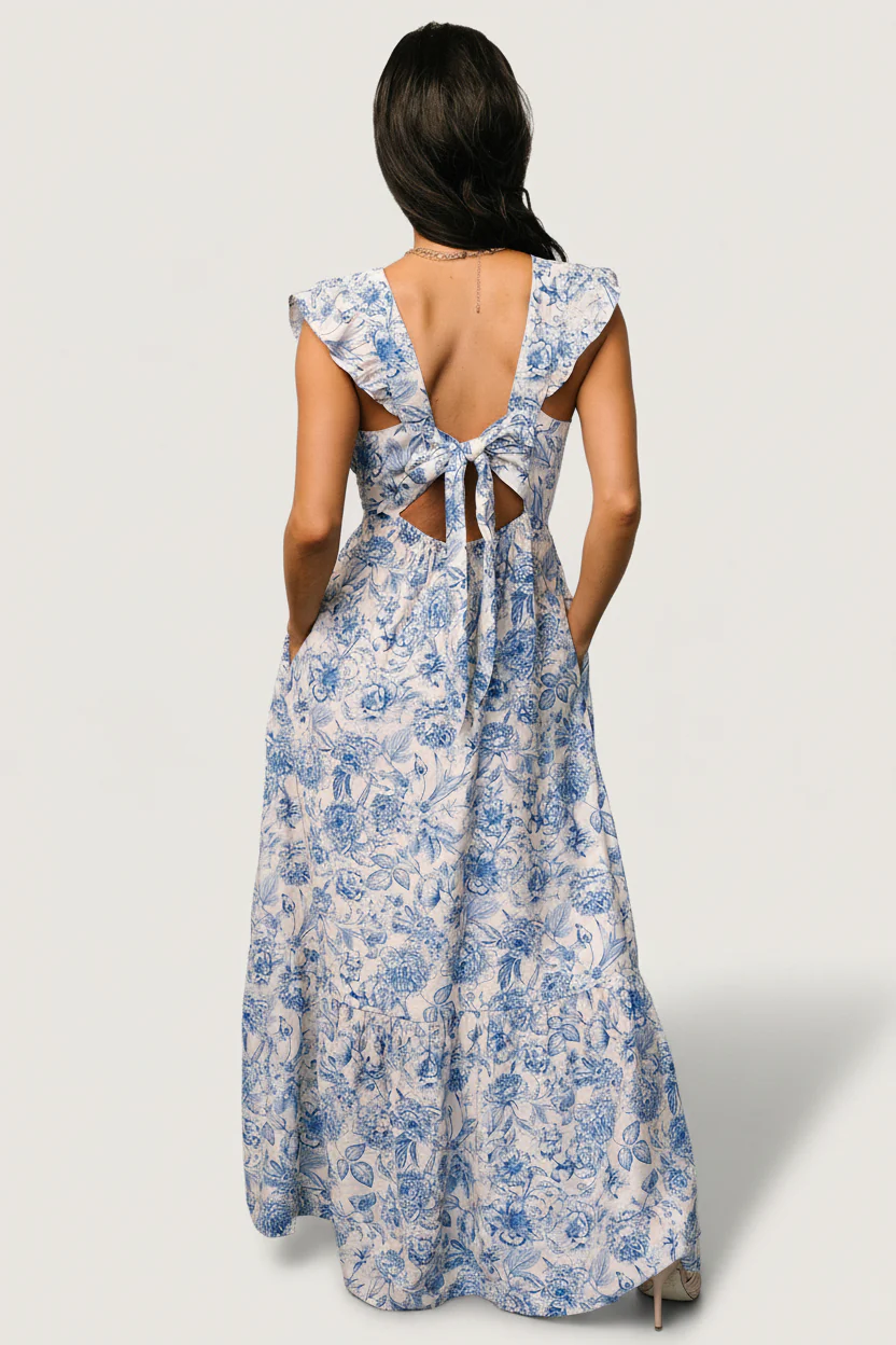Hampton Maxi Dress | Blue Print - Image 4