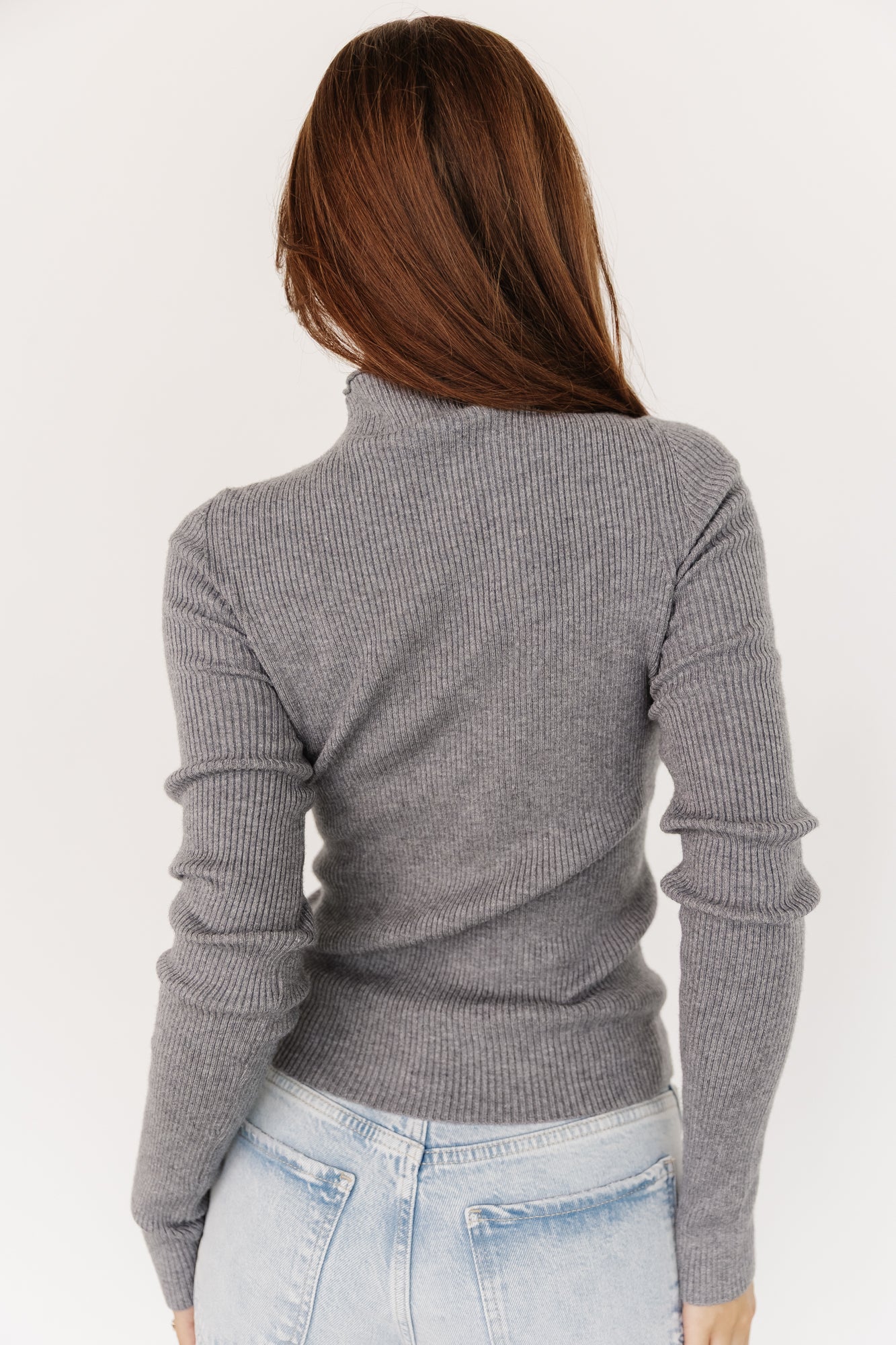 Ilsa Ribbed Sweater Top | Gray - Image 4